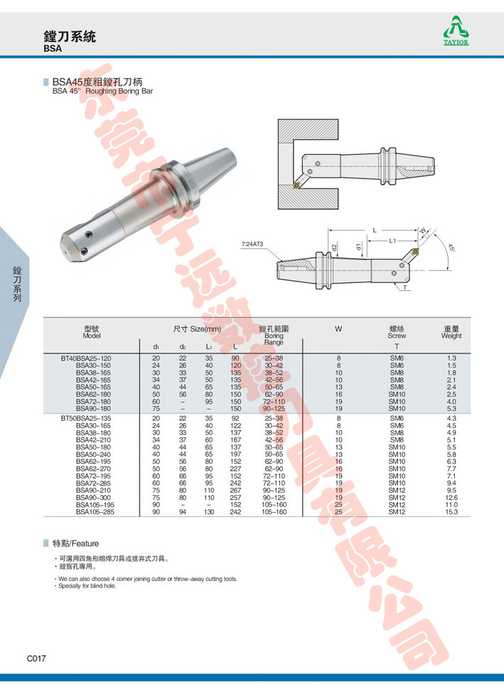 TAYIORBT50-BSA25-120BSA45M 