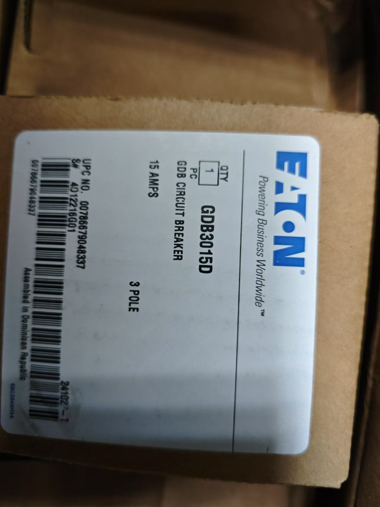 DGDB3015D· Eaton GDB3015D circuit breaker